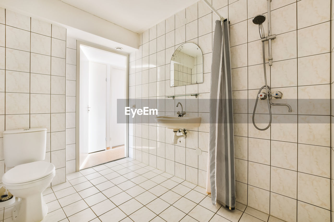 interior of bathroom at home