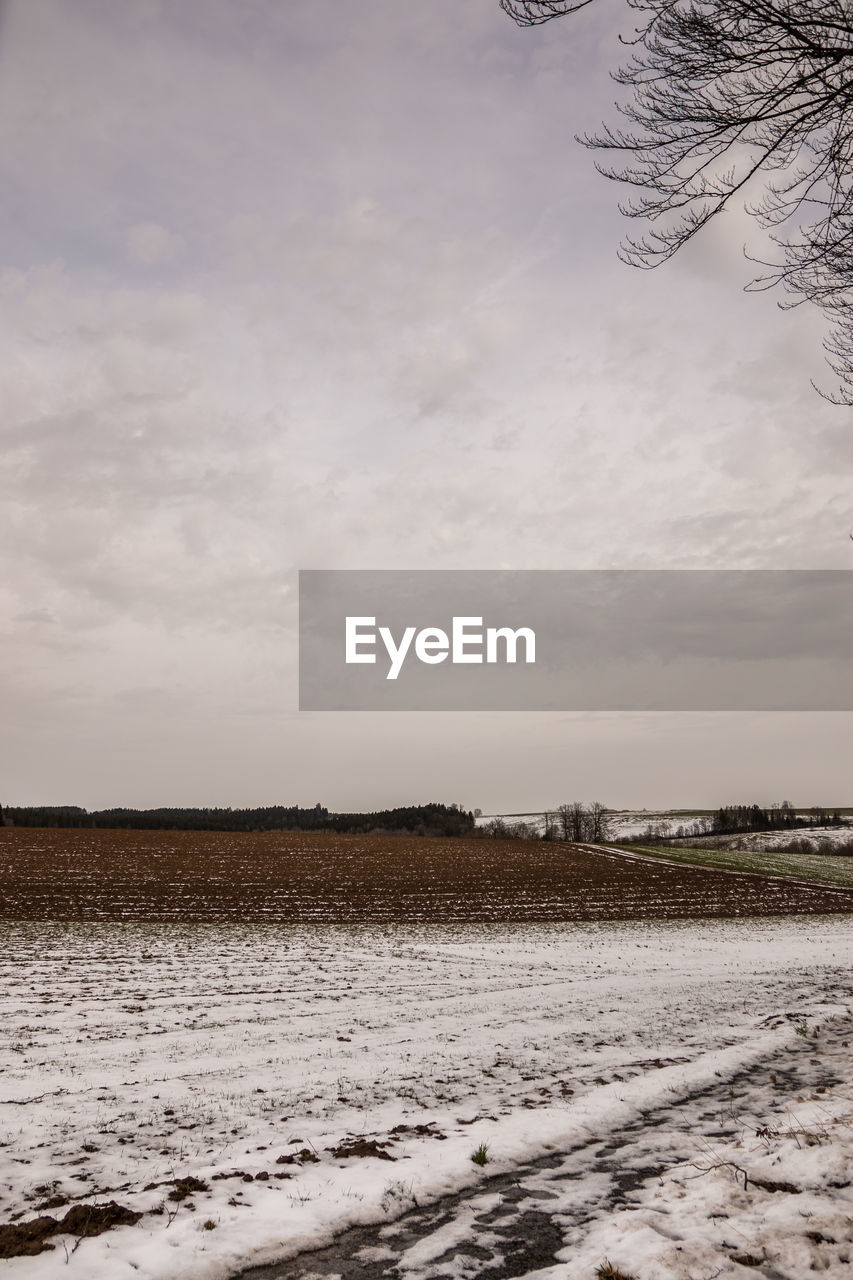 SCENIC VIEW OF SNOW COVERED LAND