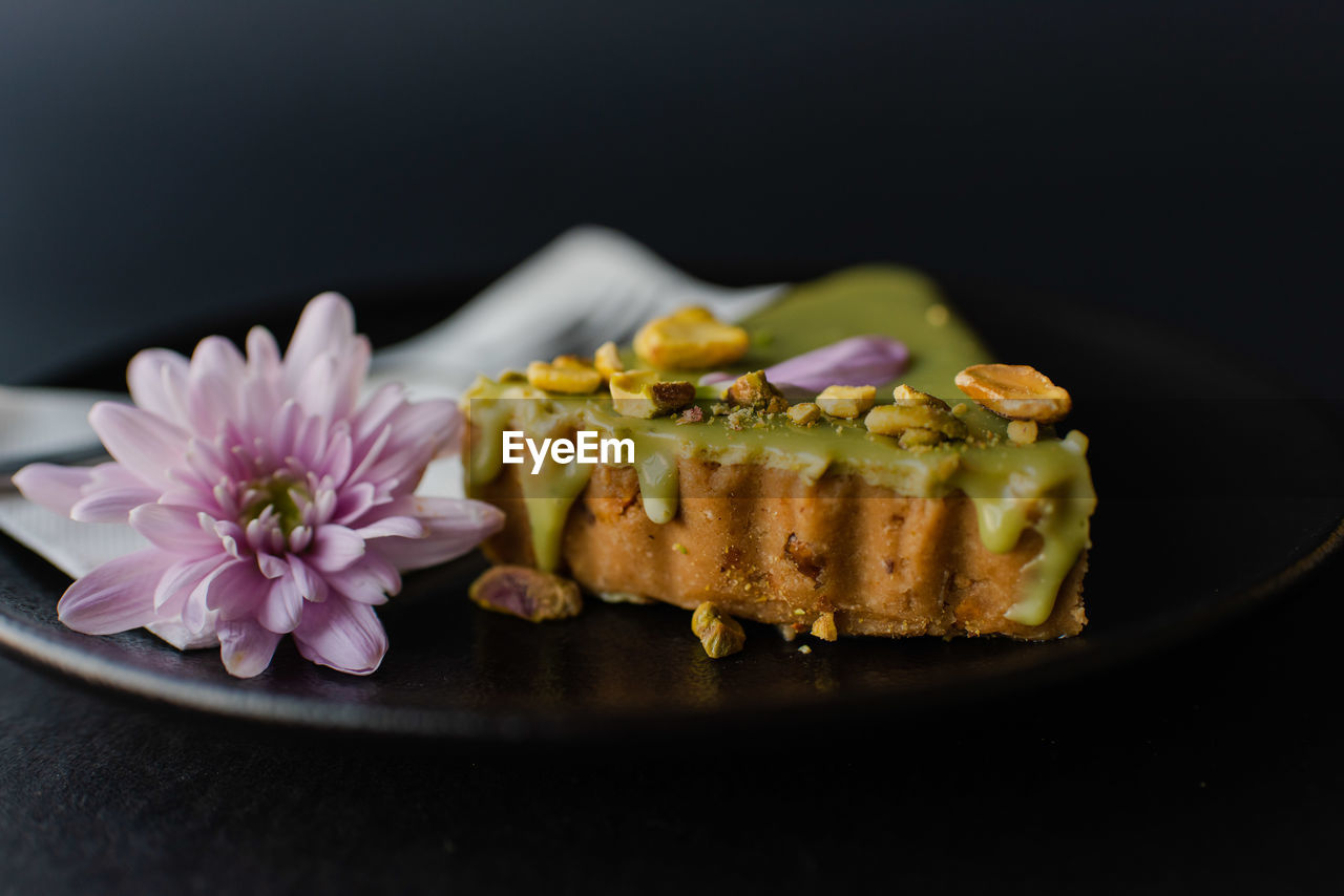 close-up of sushi served in plate