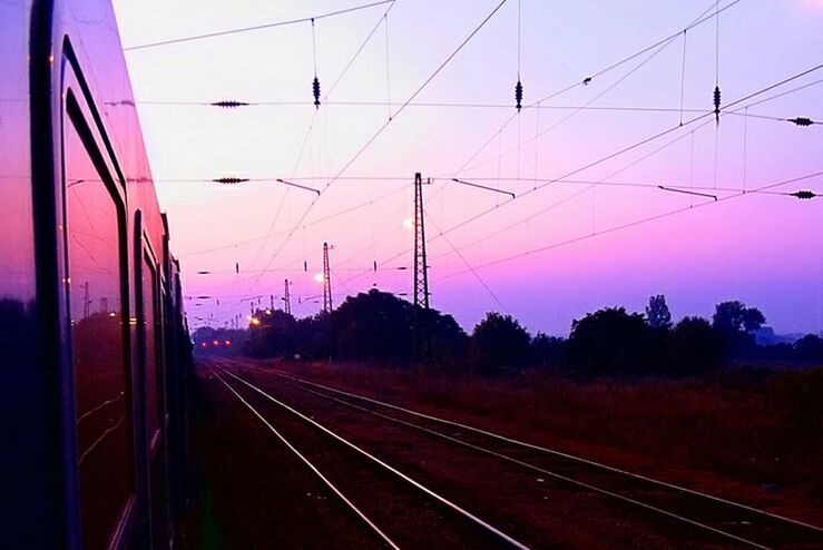 TRAIN ON RAILROAD TRACK