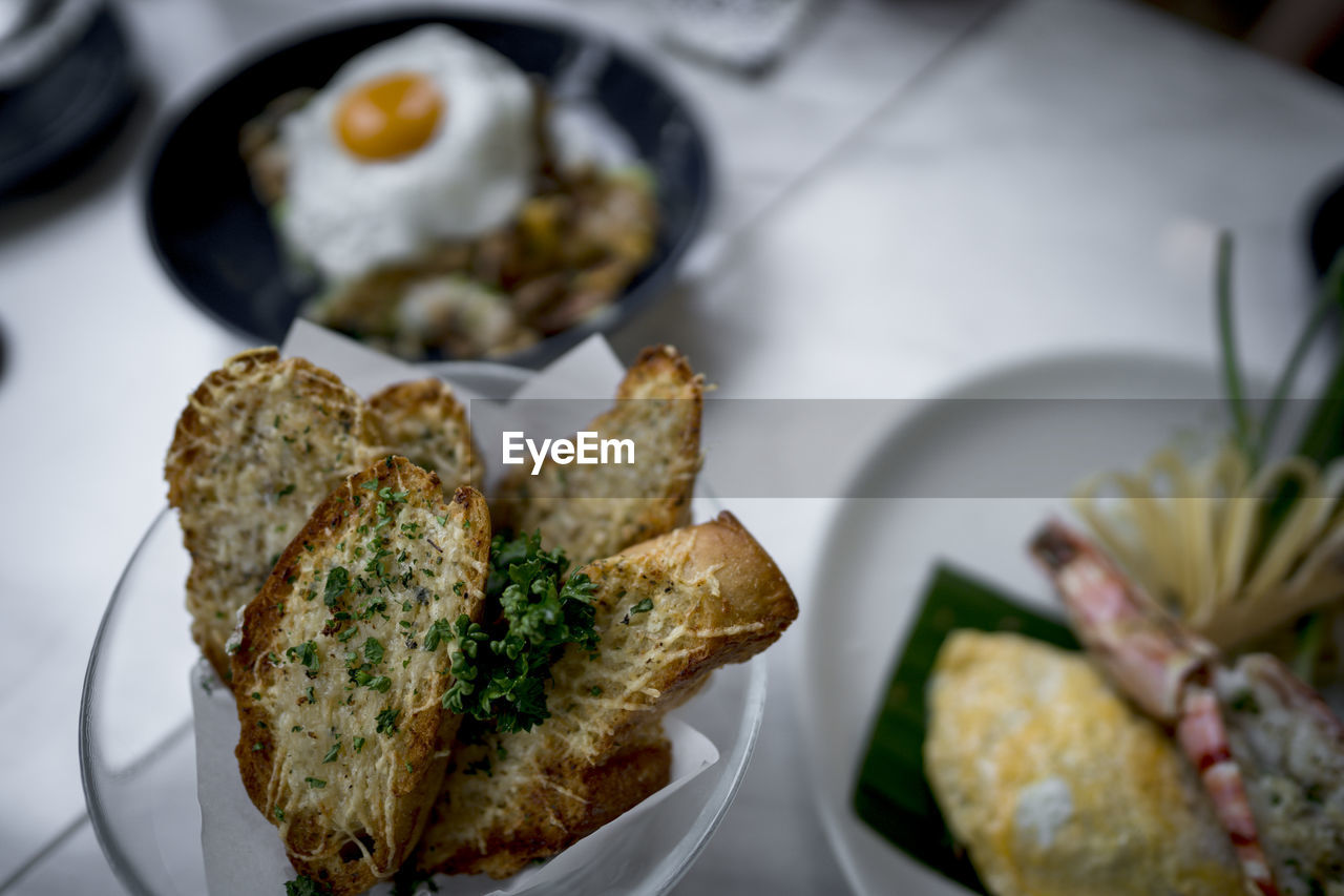 Close-up of food on table