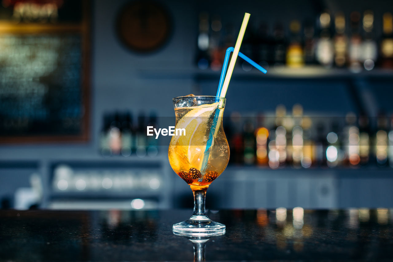 Close-up of drink on table