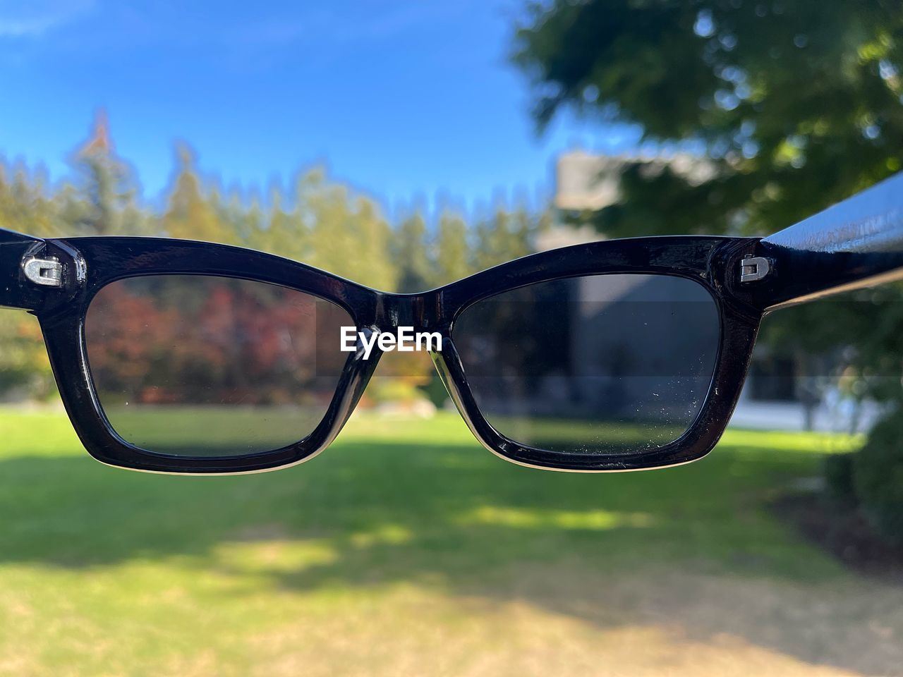 eyewear, glasses, fashion, vision care, sunglasses, reflection, nature, fashion accessory, close-up, outdoors, no people, single object, summer, land, focus on foreground, day, protection, personal protective equipment, cool attitude, sky, security