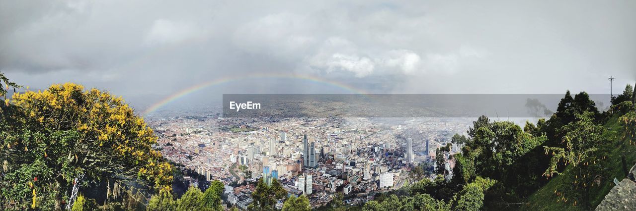 Bogota Rainbow Nature No People City Rain Outdoors Sky Day Monserrate, Bogotá