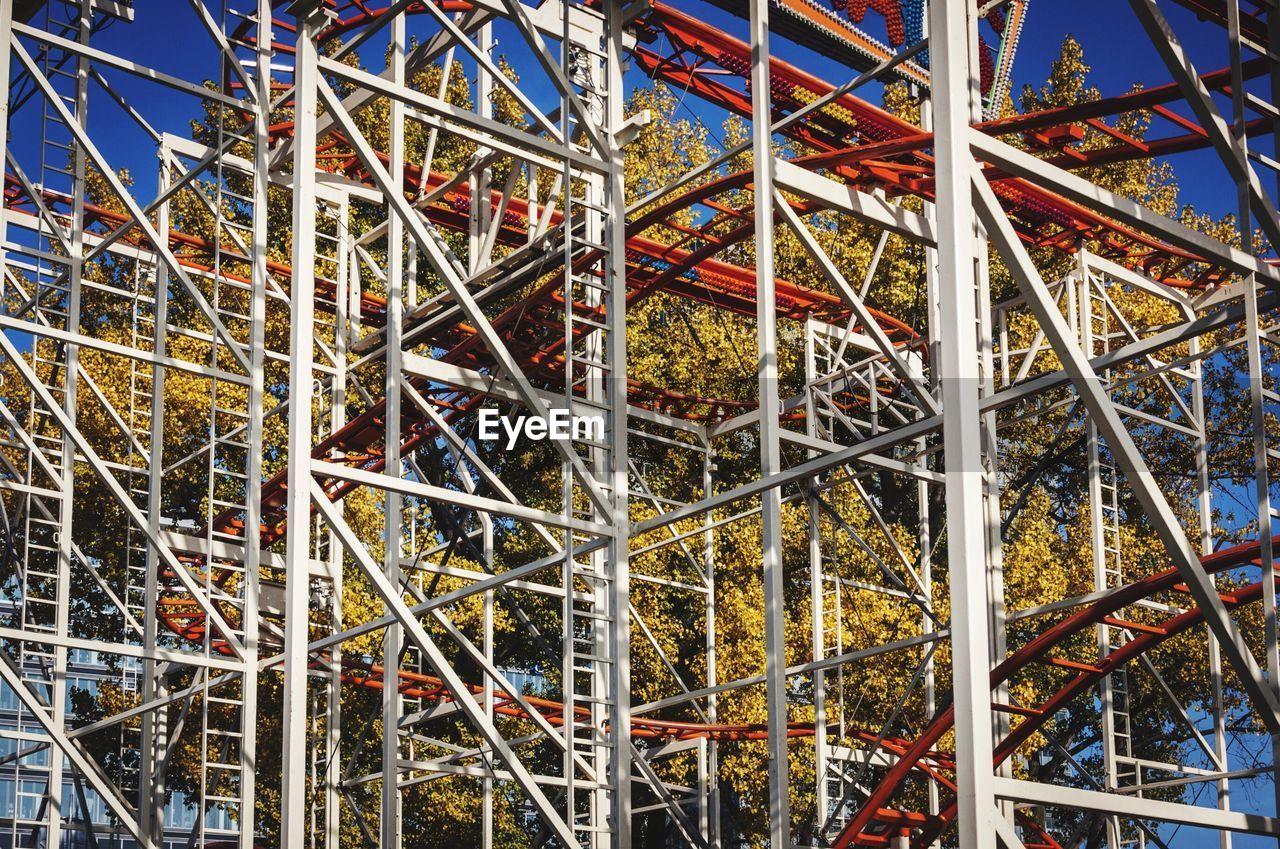 Low angle view of rollercoaster