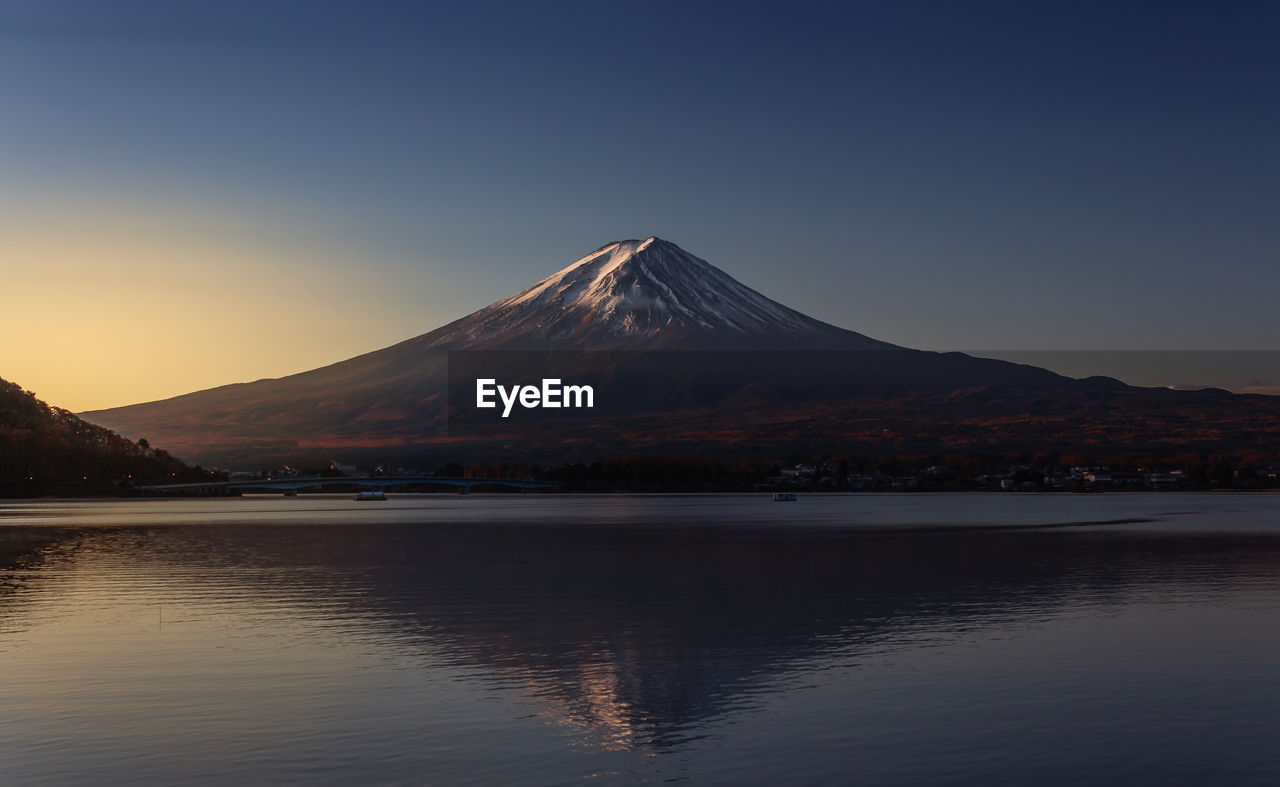 Scenic view of snowcapped mountain against sky