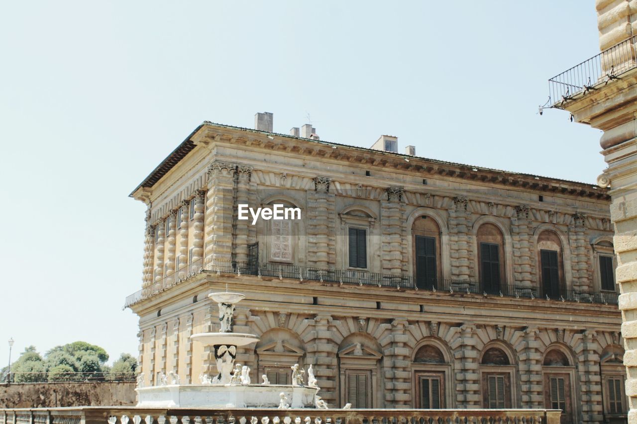 Low angle view of historical building