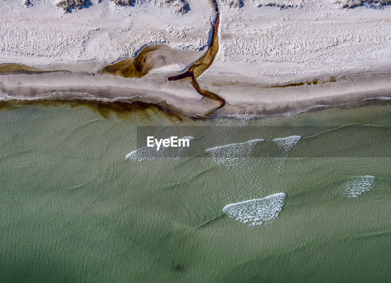 High angle view of beach during sunny day