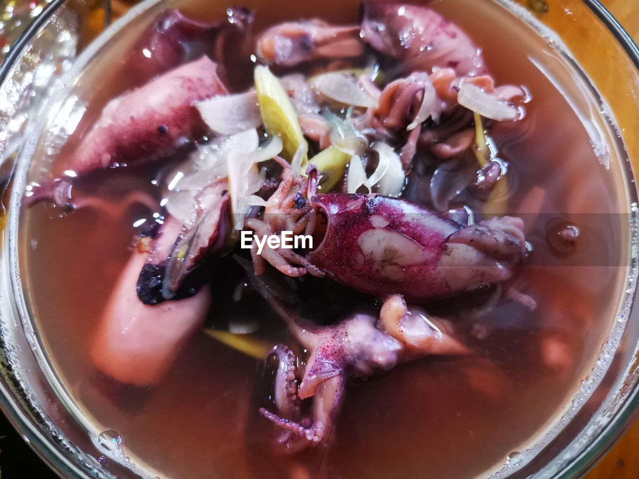 Octopus boiled in lemongrass
