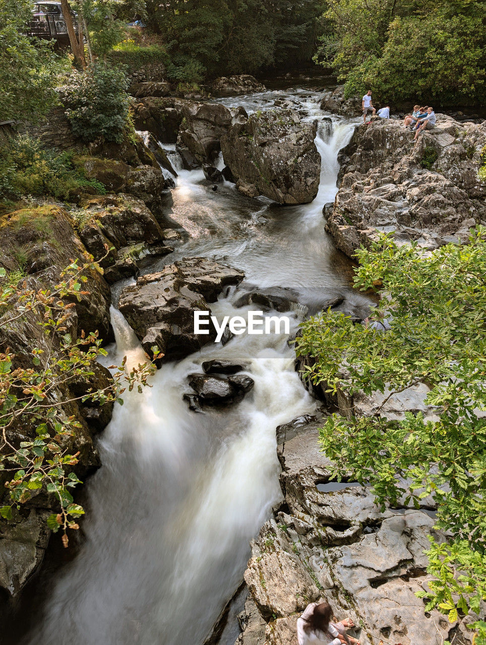 scenic view of waterfall