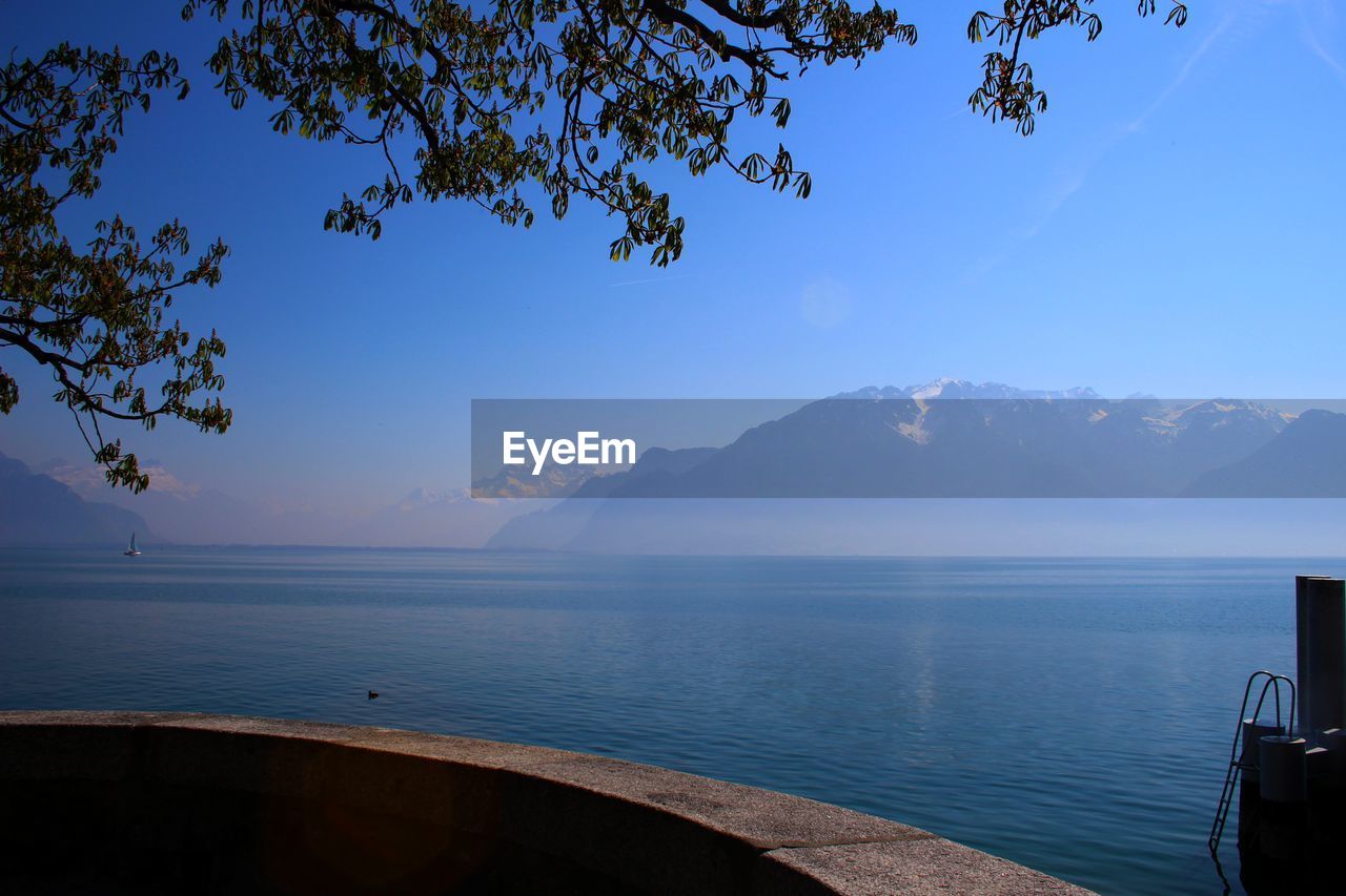 View of sea against cloudy sky