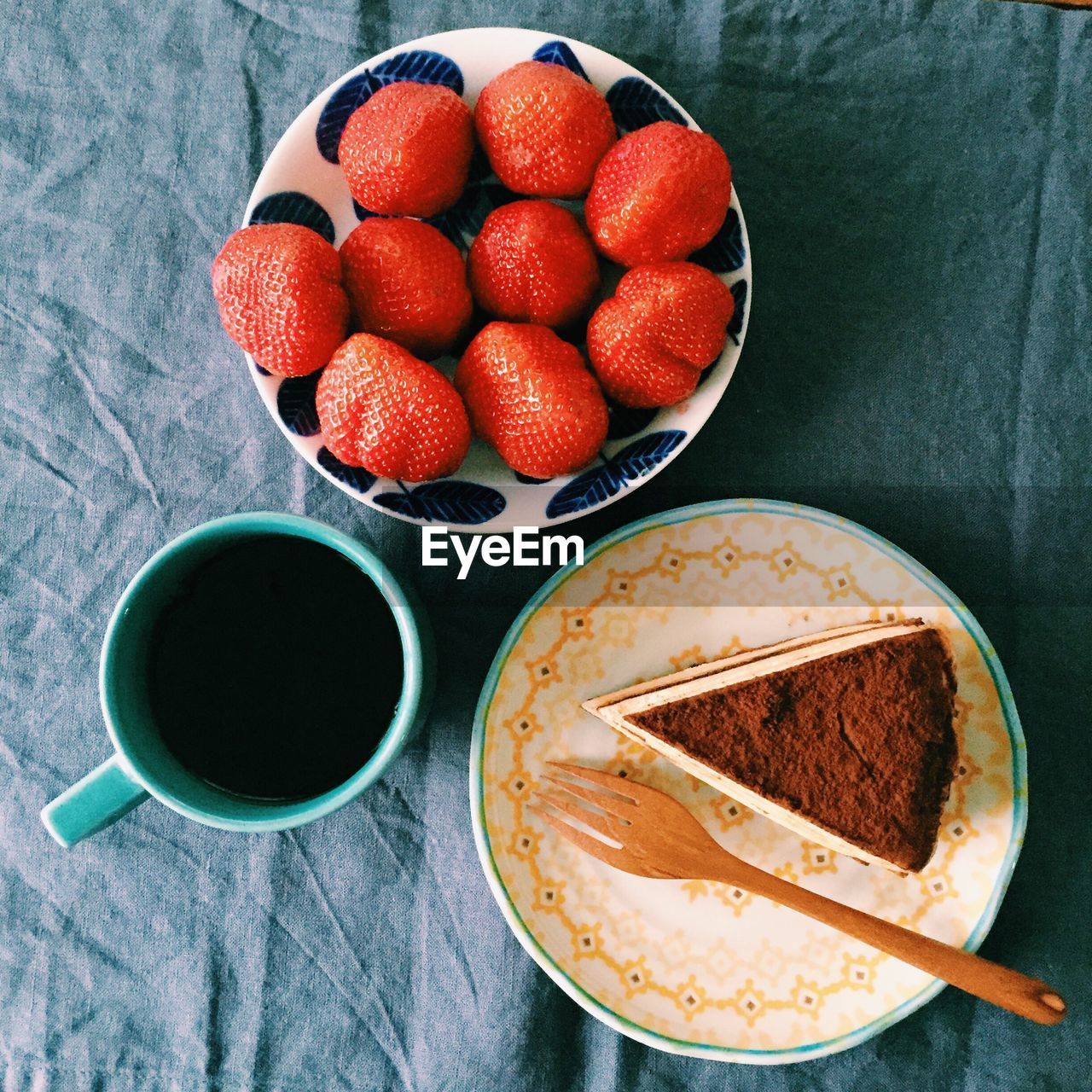 Directly above shot of fruits in plate