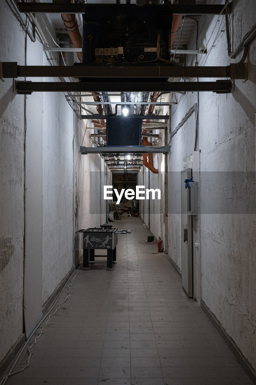 architecture, indoors, industry, building, factory, built structure, no people, hall, alley, infrastructure, domestic room