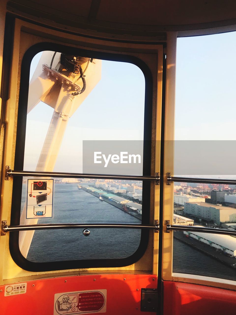 VIEW OF SEA SEEN THROUGH BOAT WINDOW