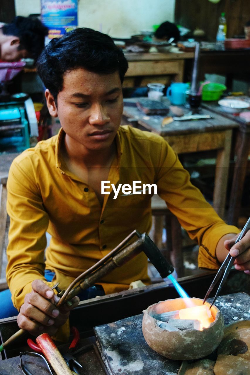 Man working at workshop