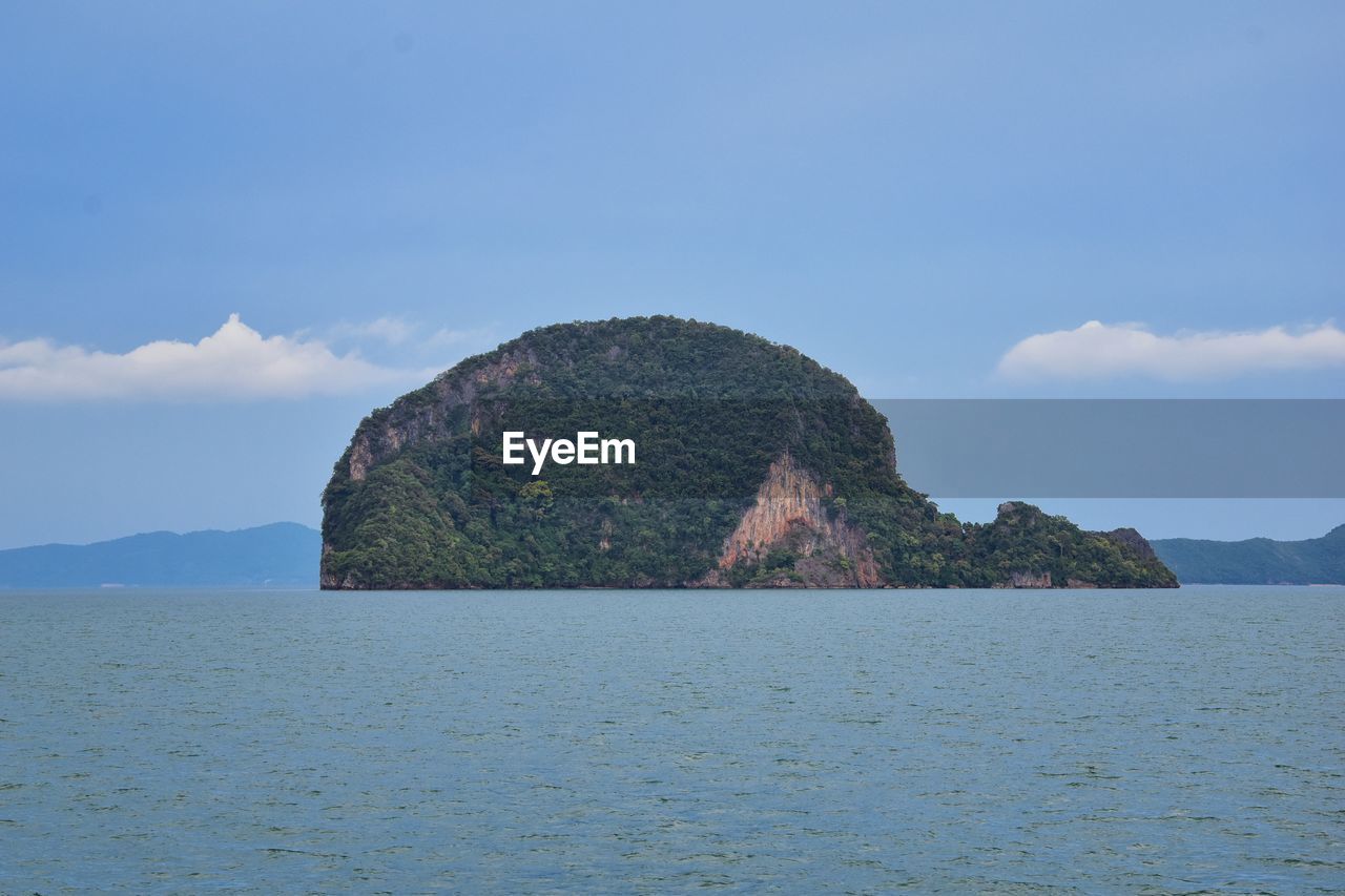 Island ocean tropical forest views near phi phi, ko rang yai, ko li pe phuket thailand asia.