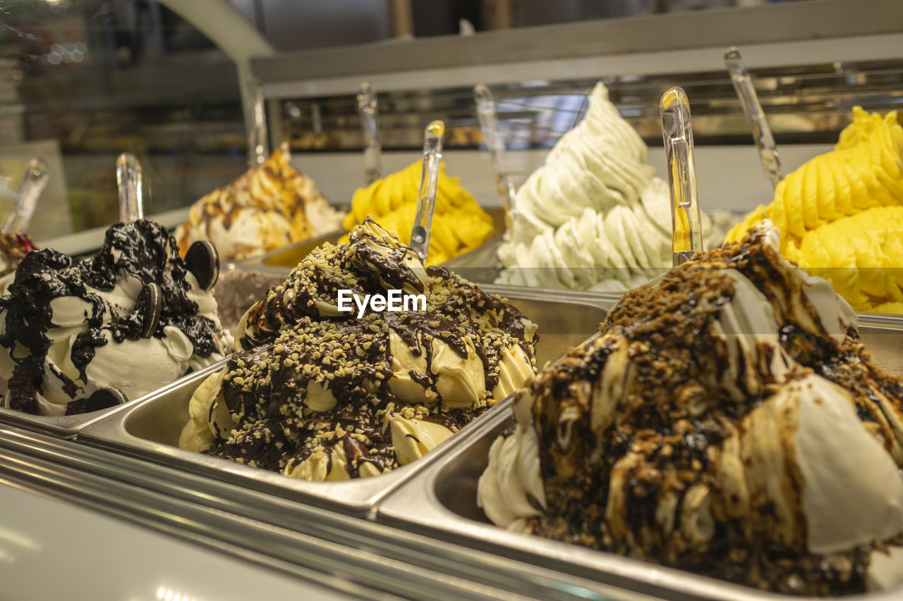 Close-up of food for sale in store ice cream