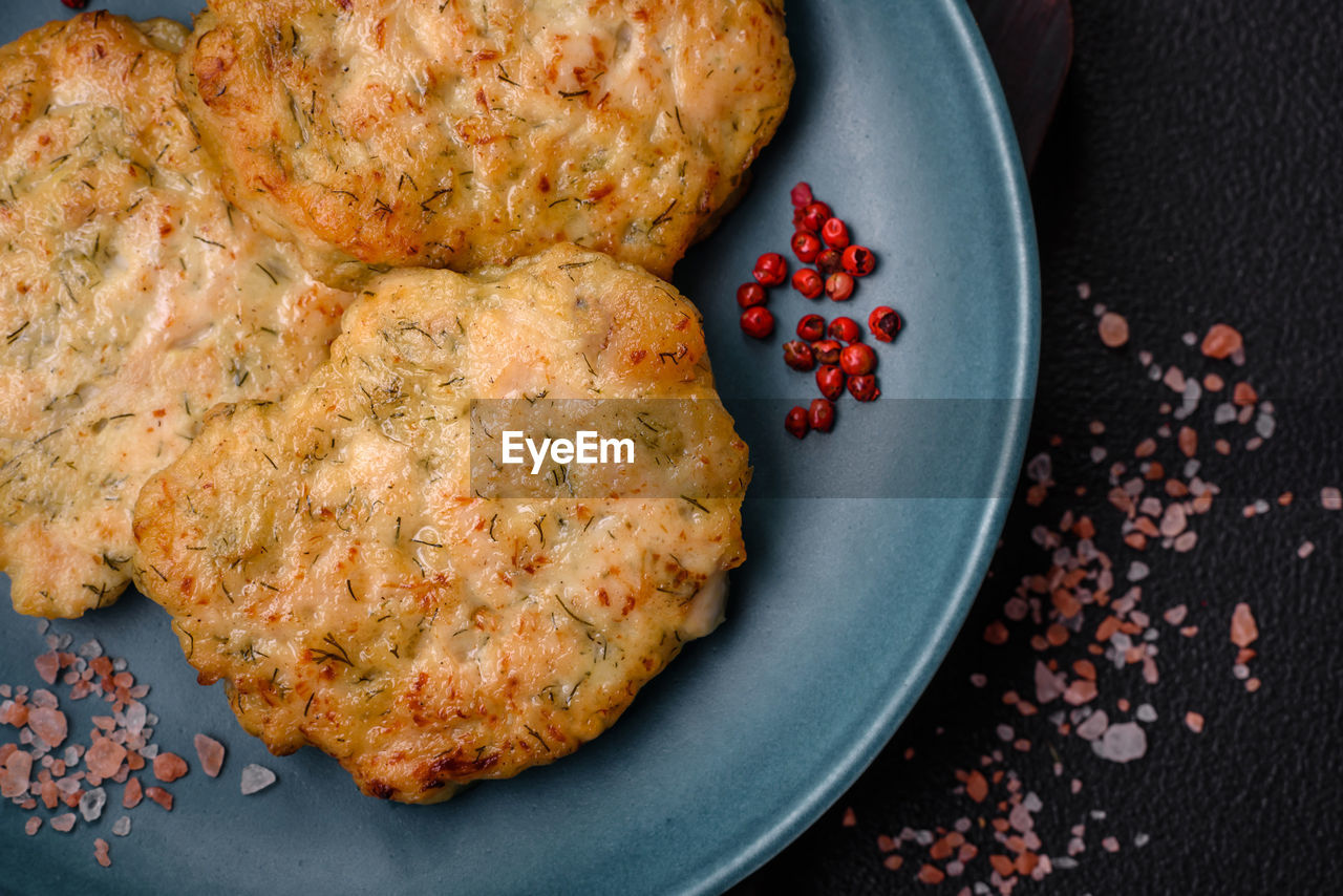 food and drink, food, fried food, dish, freshness, baked, breakfast, meal, fast food, no people, produce, indoors, fritter, healthy eating, snack, high angle view, studio shot, wellbeing, spice, plate, still life, directly above, vegetable, fruit, sweet food