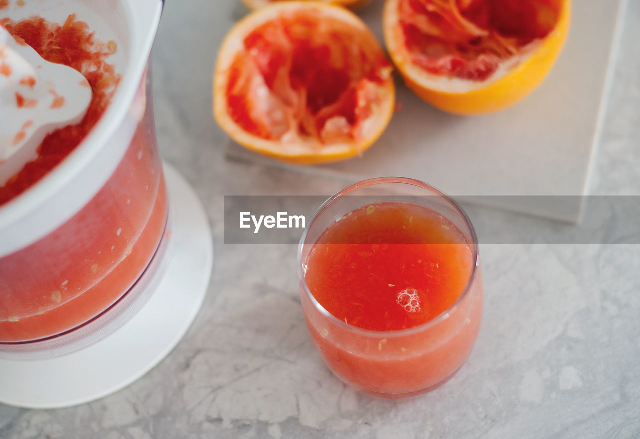 high angle view of food