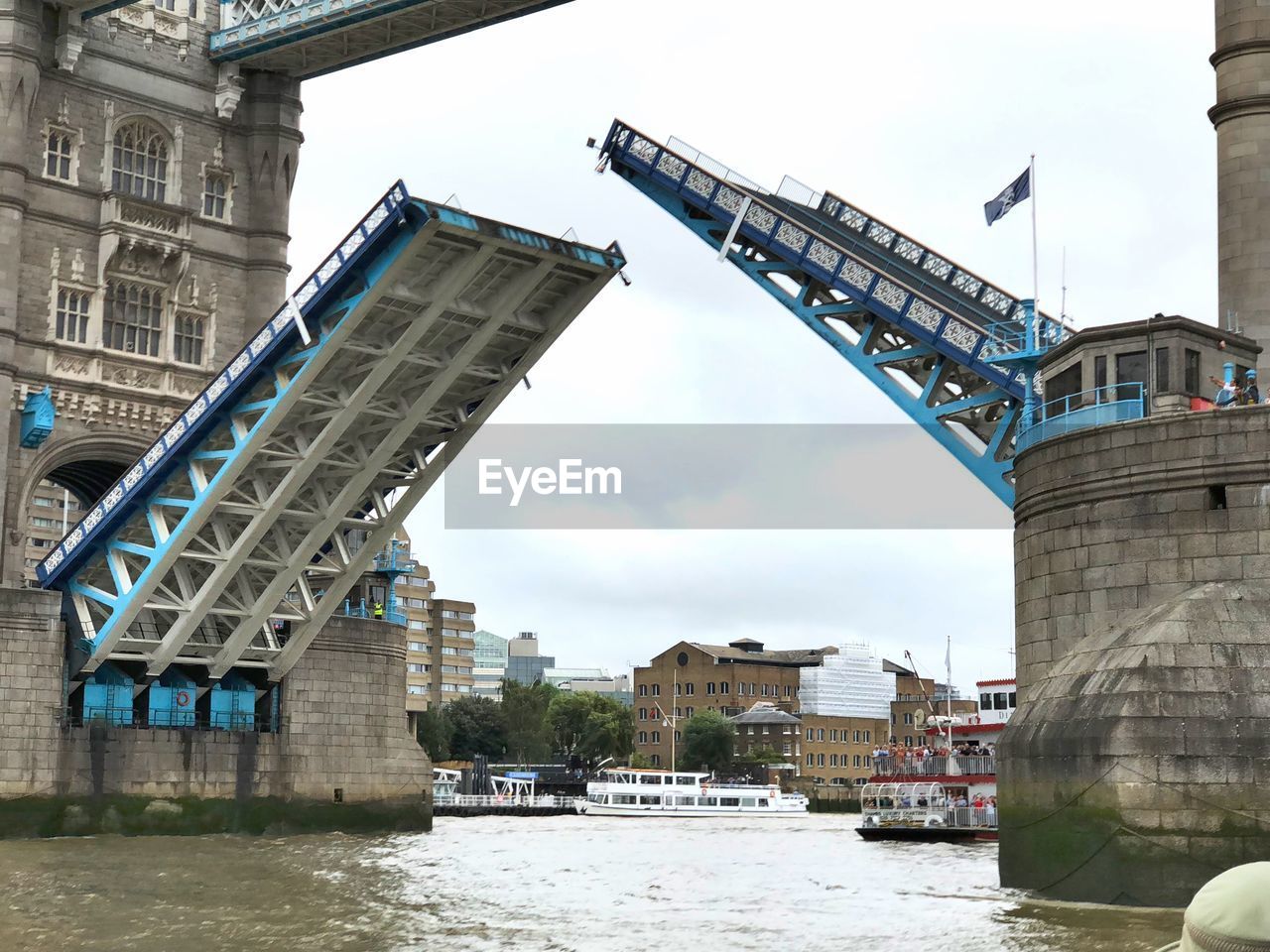 View of bridge over river