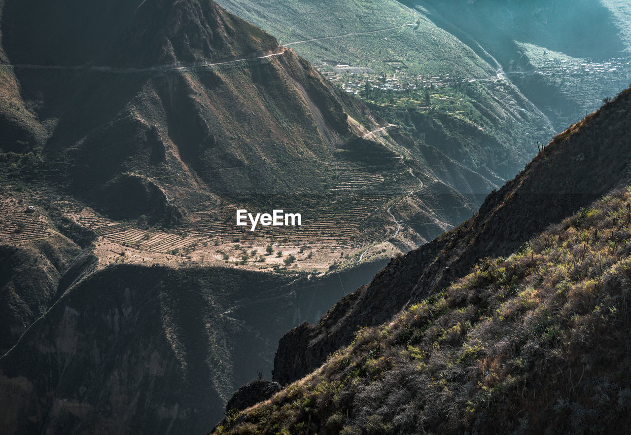 Aerial view of a valley