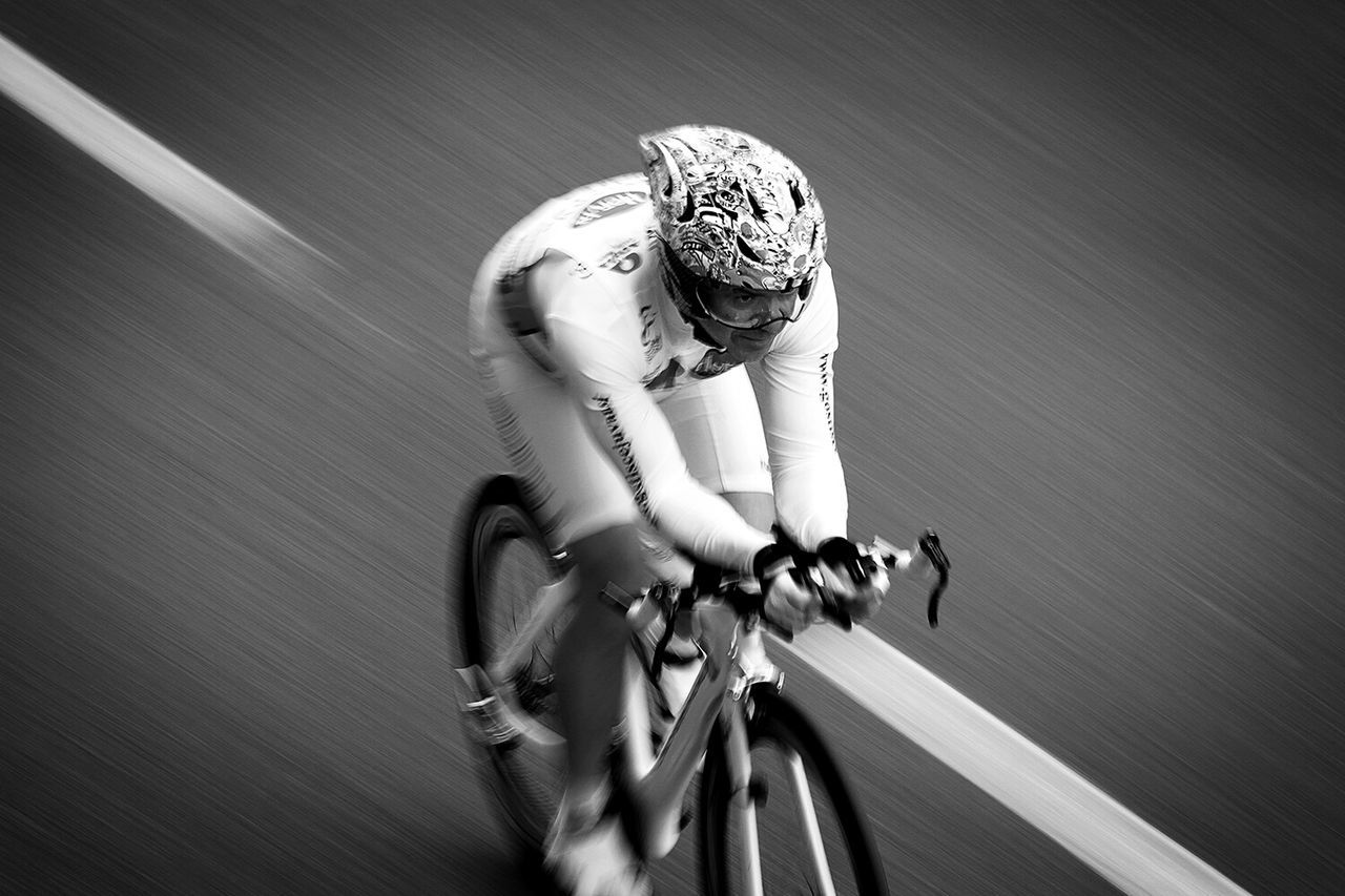 bicycle, blurred motion, transportation, cycling, mode of transport, land vehicle, riding, indoors, no people, motion, day, childhood, close-up