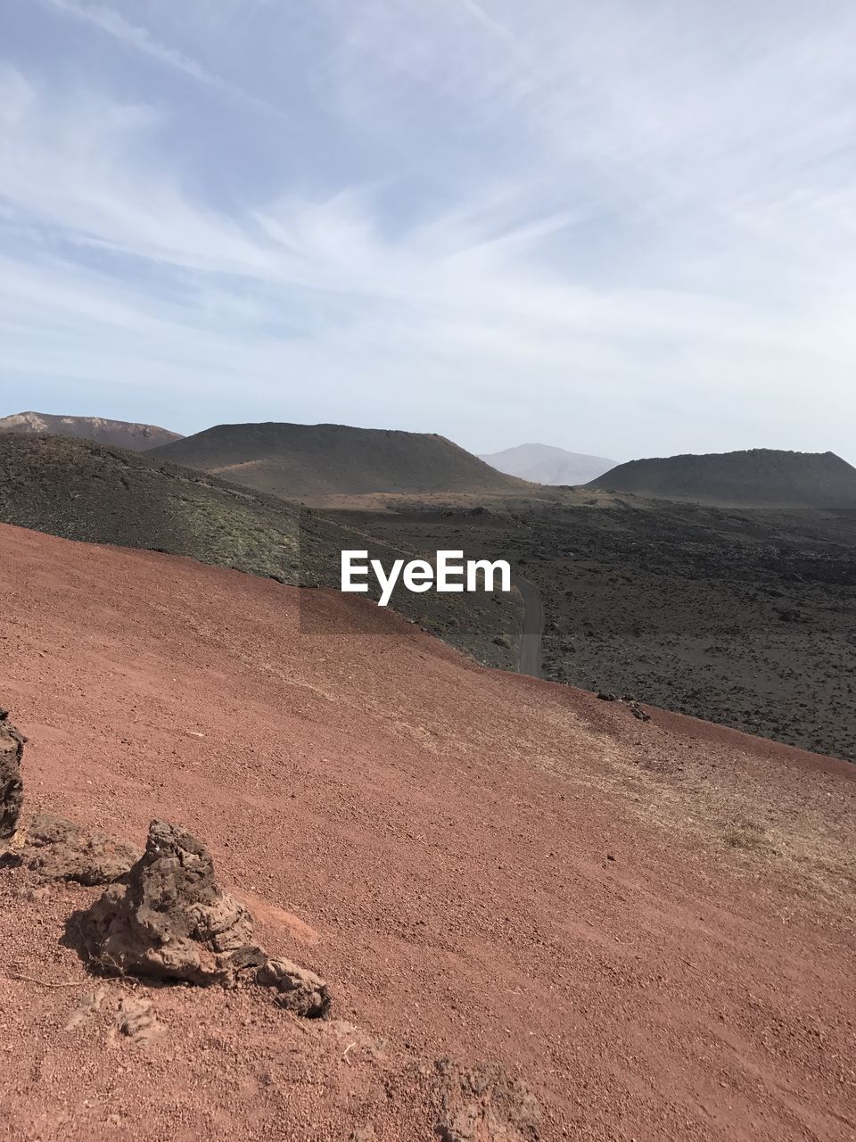 Scenic view of desert against sky