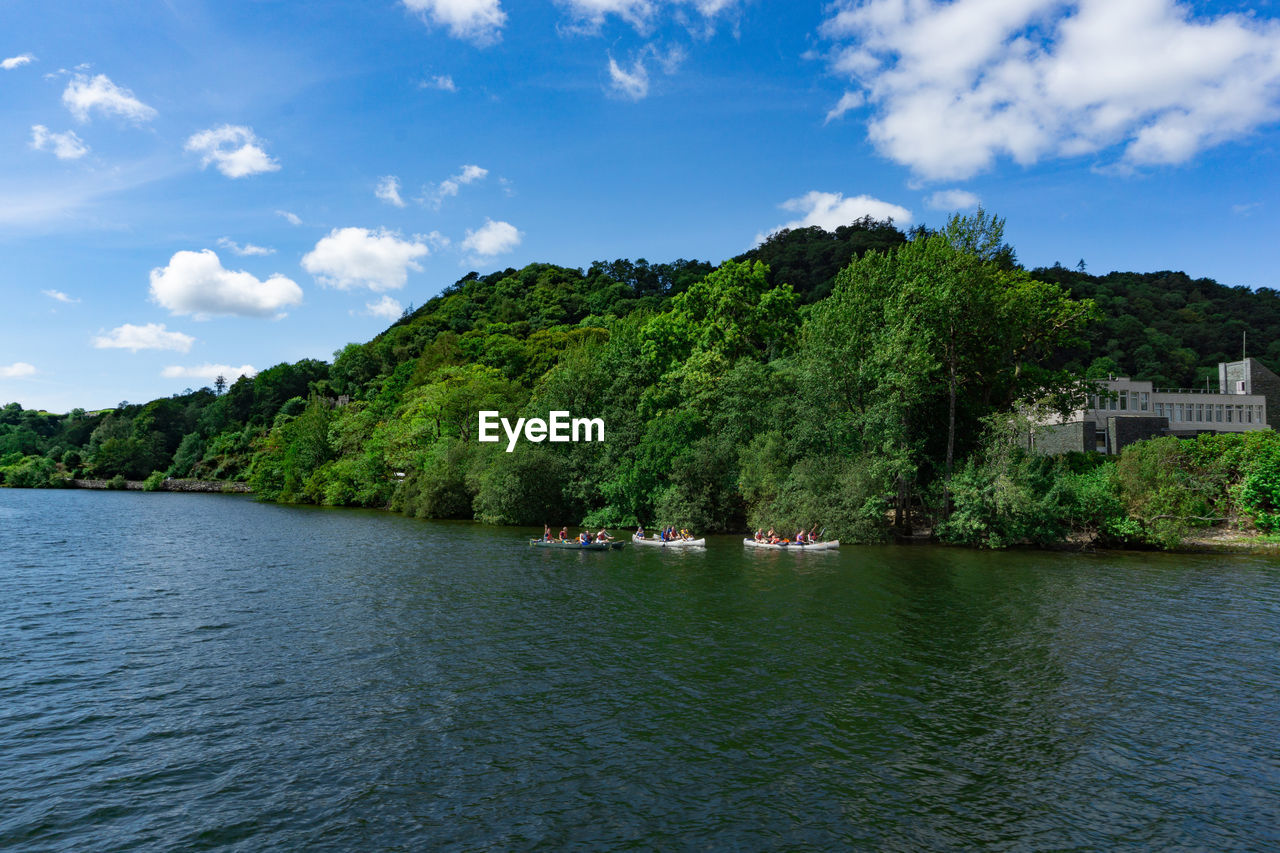 Landscape of lake windermere at lake district national park in united kingdom