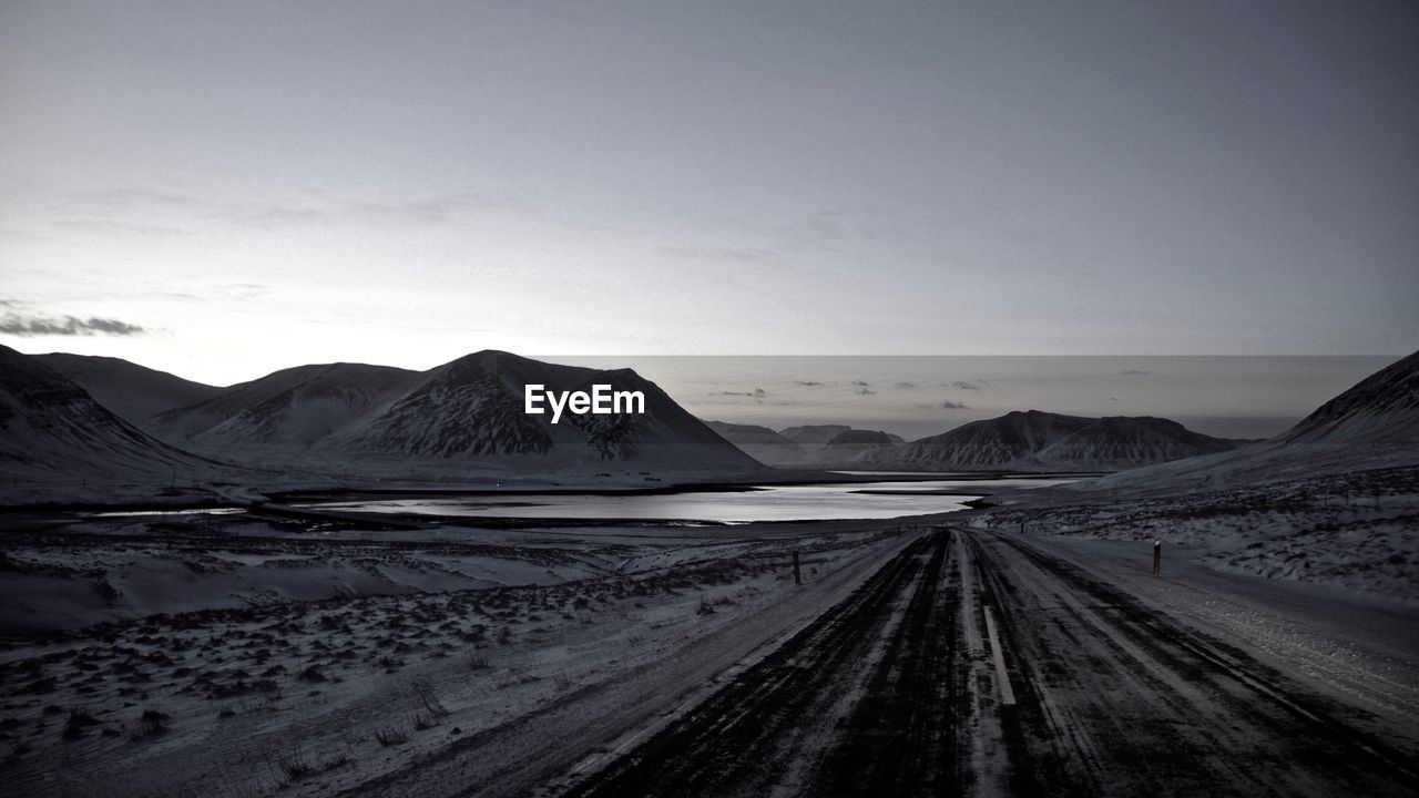 Road passing through a desert