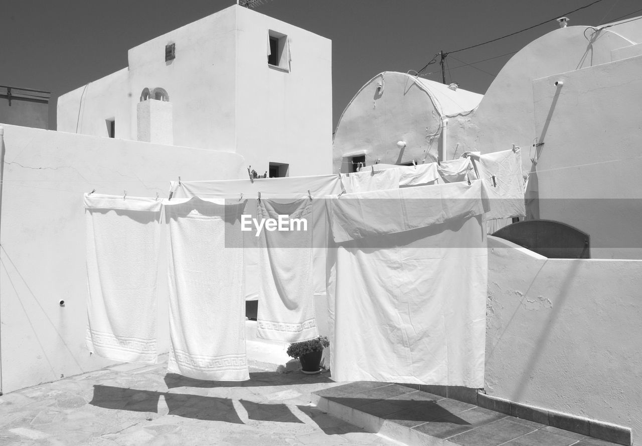 Clothes drying on clothesline