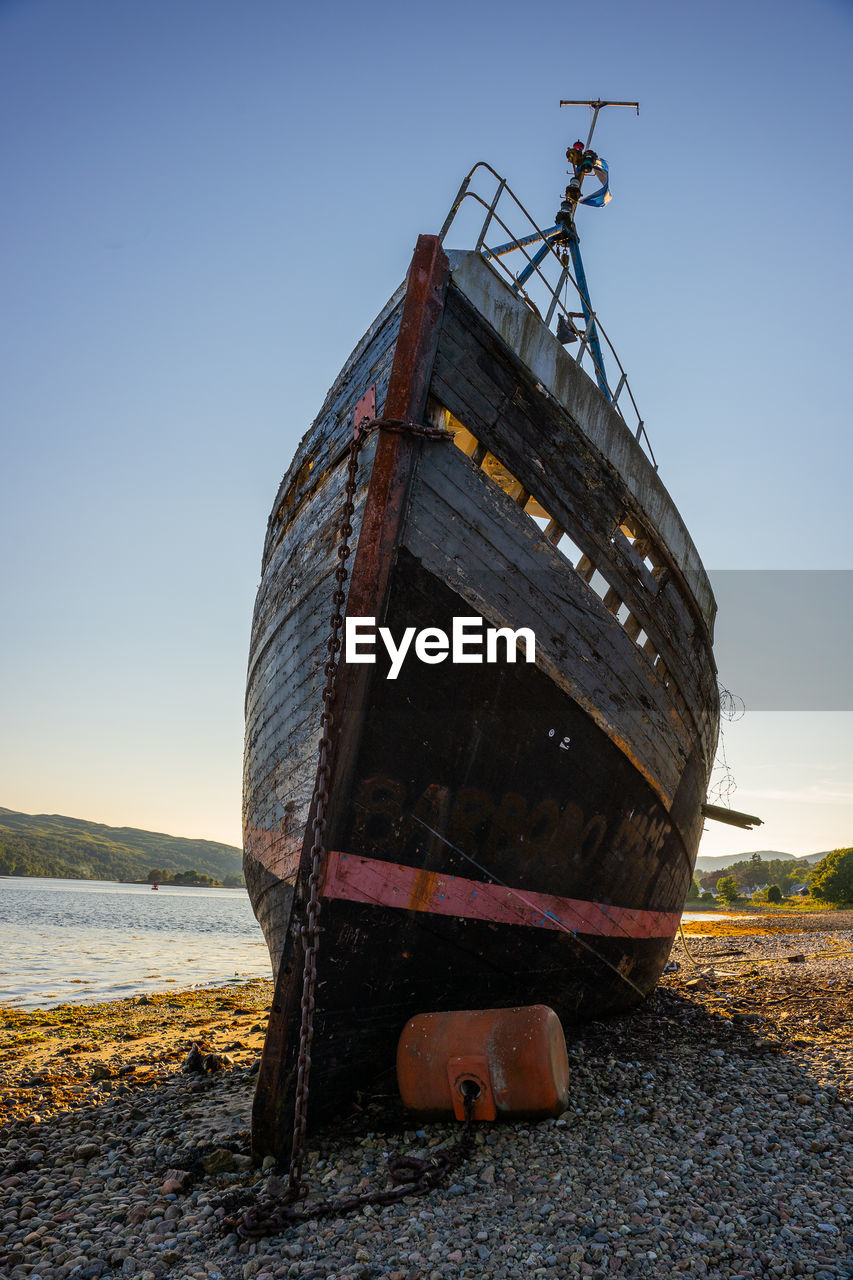 ABANDONED SHIP ON BEACH