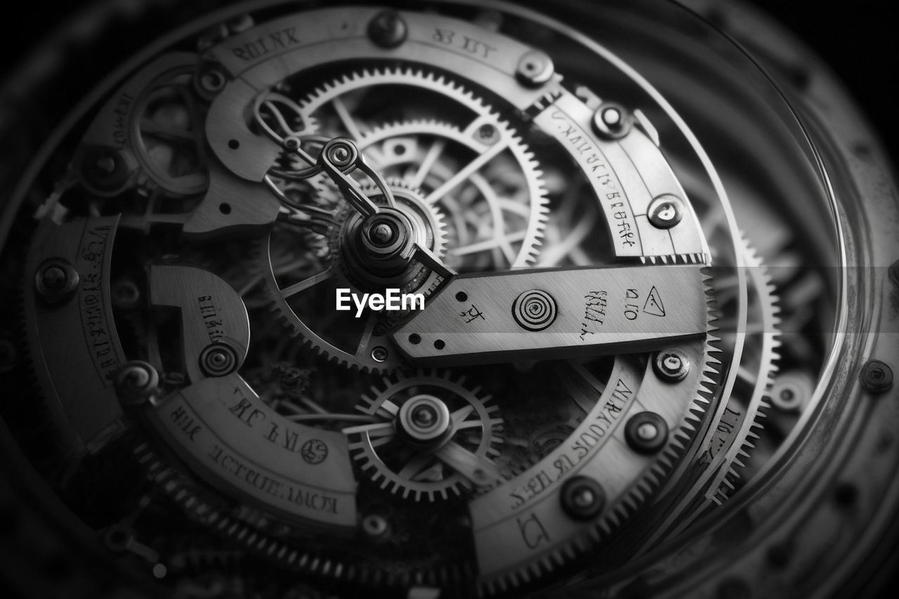 black and white, watch, clock, monochrome photography, monochrome, time, equipment, metal, close-up, accuracy, number, gear, technology, wristwatch, clockworks, instrument of time, machinery, machine part, no people, extreme close-up, black, macro, circle, geometric shape, shape, wheel, man made