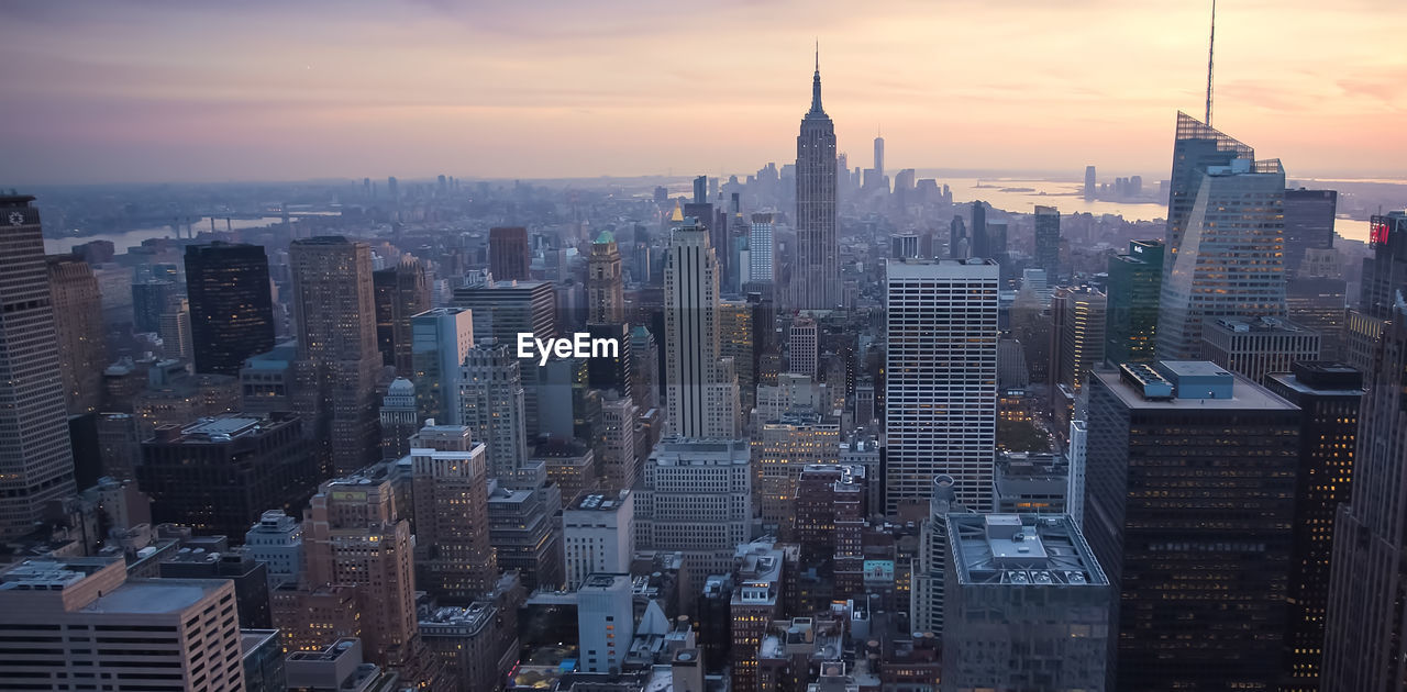 Aerial view of buildings in city