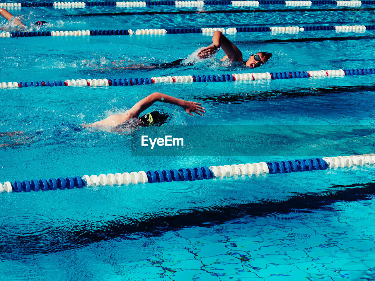 People swimming in pool