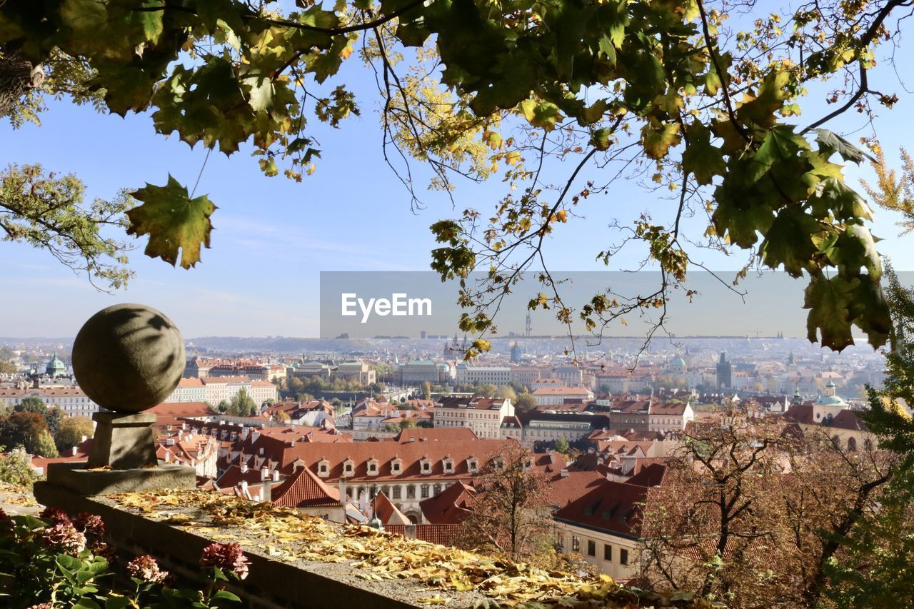 View of townscape against sky