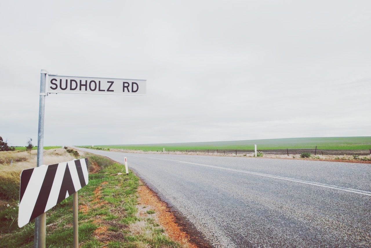 Road sign in the countryside