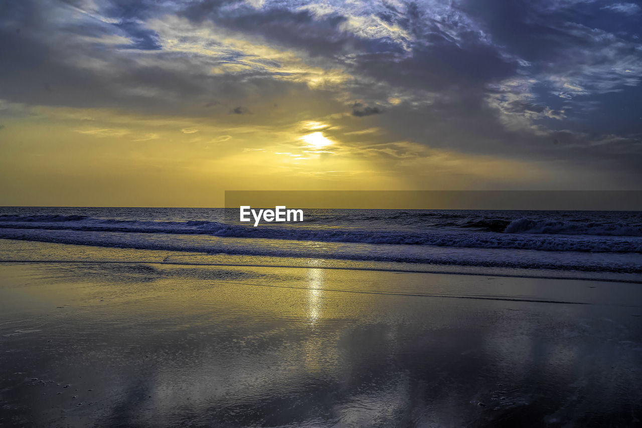 SCENIC VIEW OF SEA DURING SUNSET