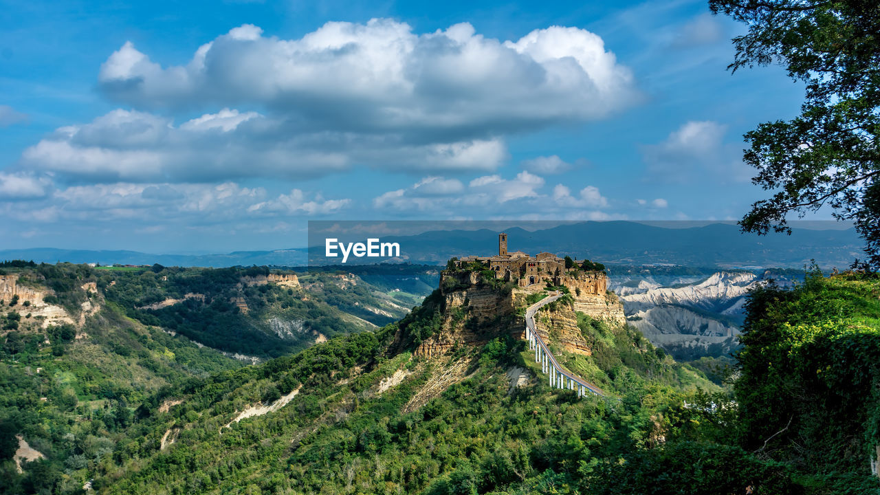 Panoramic view  of civita di bagnoregio is a town in the province of viterbo in central italy.
