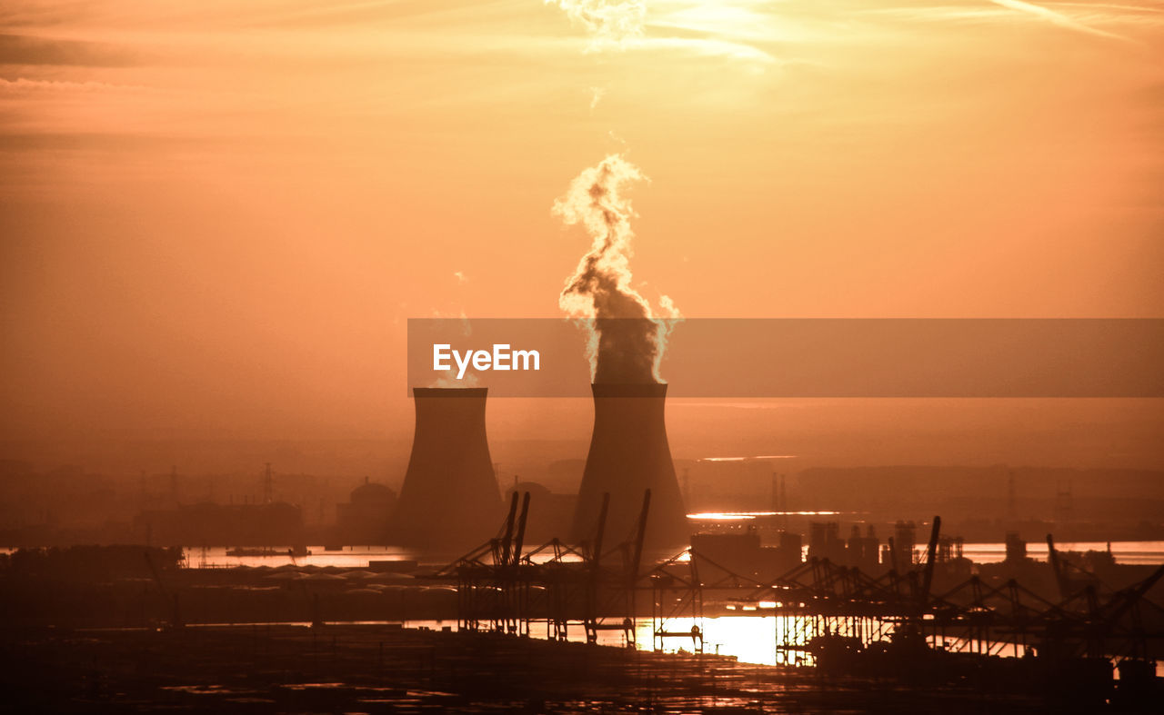 Smoke emitting from nuclear power plant