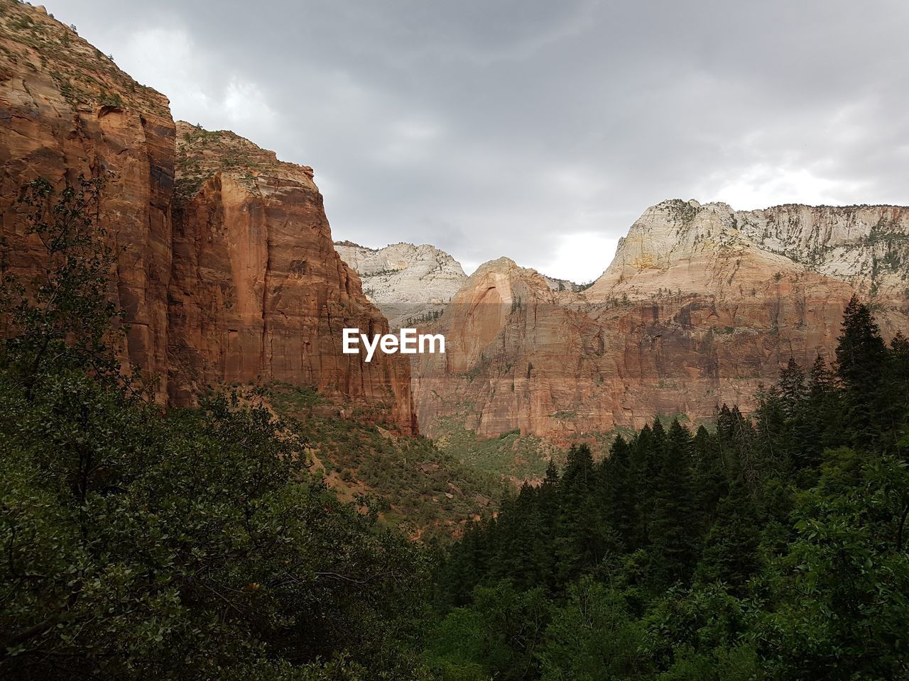 View of mountain against cloudy sky