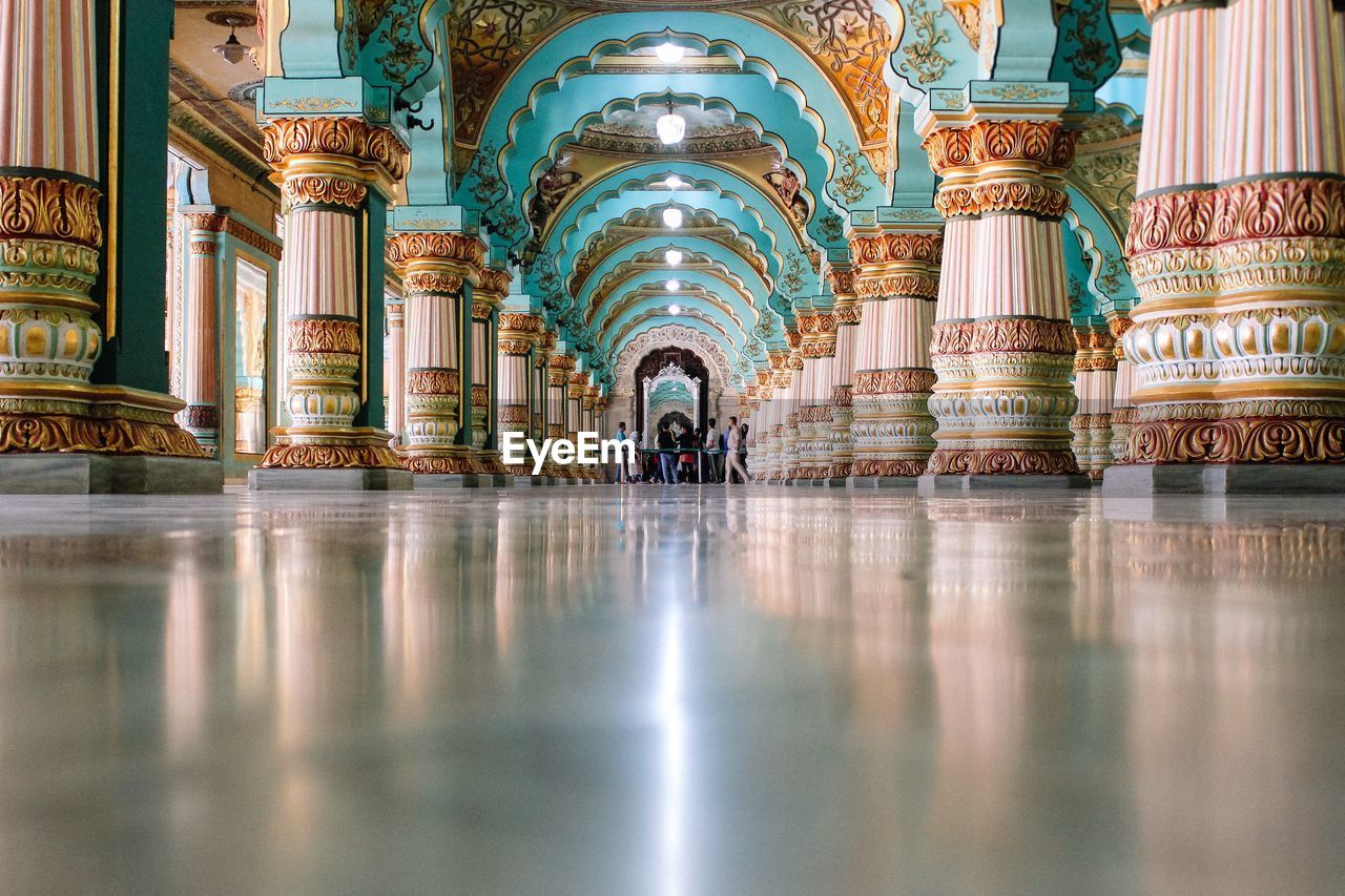 Interior of temple building