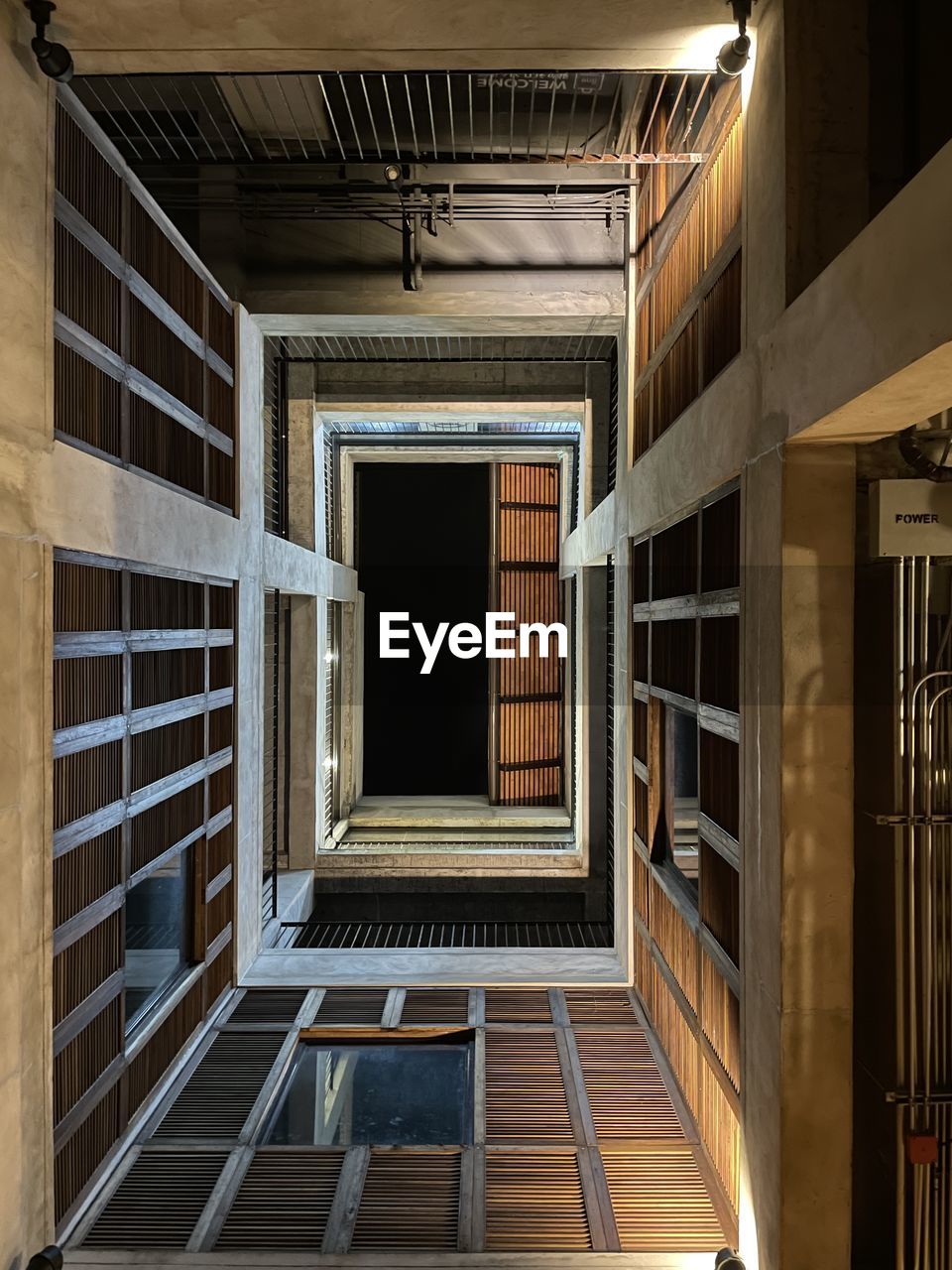 Directly below shot of staircase in building