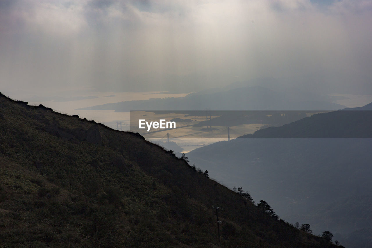 Scenic view of mountain against sky