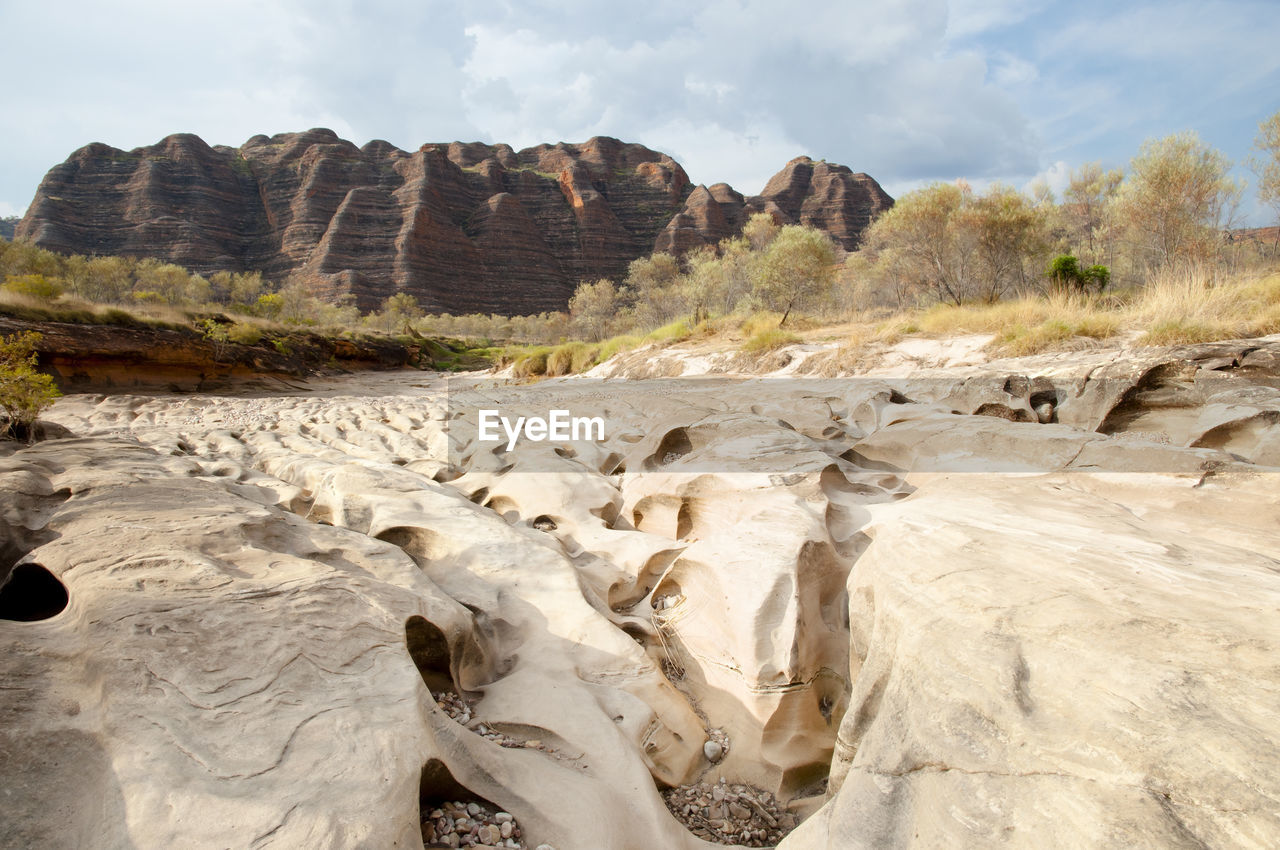 Rock formations in a desert