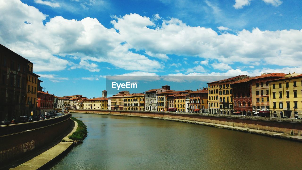 View of canal along buildings