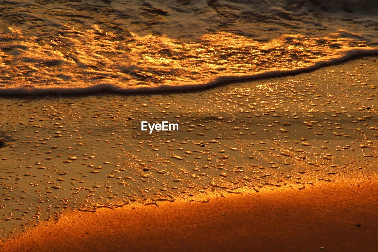 Full frame shot of wet sand