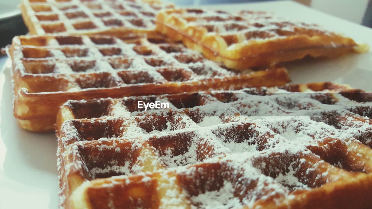 Close-up of waffle