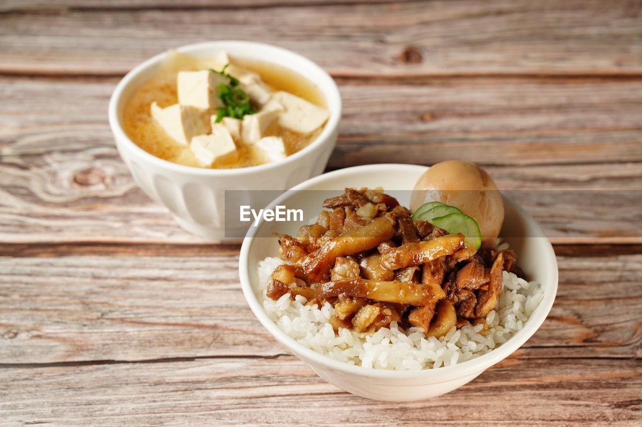 CLOSE-UP OF MEAL SERVED ON TABLE