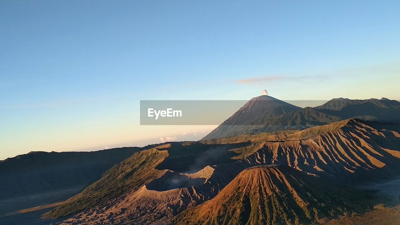 PANORAMIC VIEW OF VOLCANIC MOUNTAIN