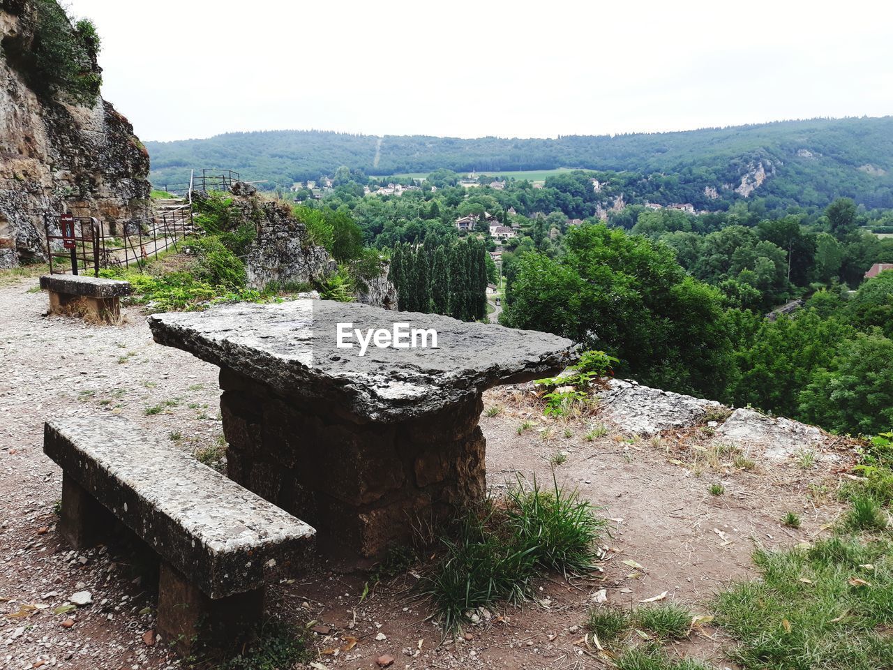 VIEW OF OLD RUIN ON MOUNTAIN